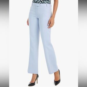 Calvin Klein Modern Fit Light Blue Textured Flared Trousers